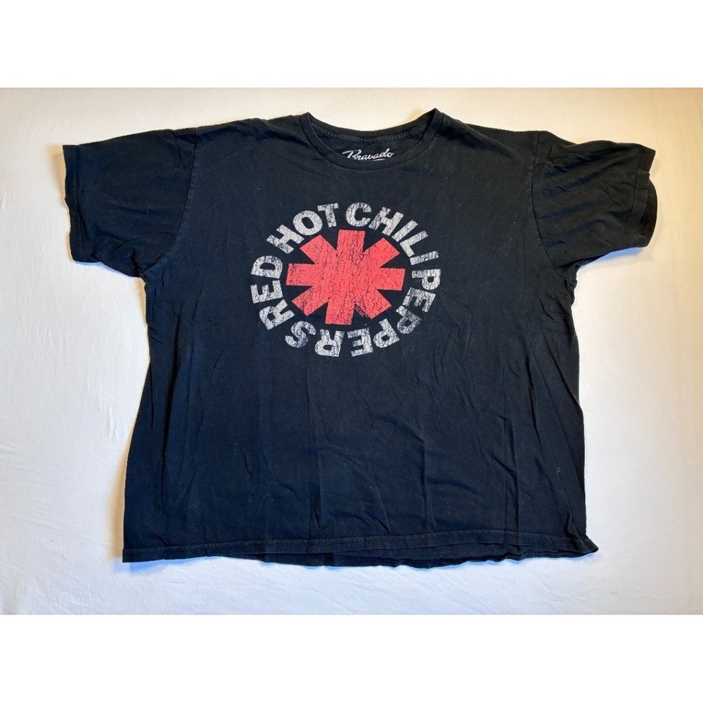 Men's Bravado Red Hot Chili Peppers 2XL Black Graphic T Shirt Band Tee